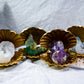 Gilded Shell Crystal Dish | Crystal Seashell Altar Dish for Healing, Calm, Intuition & Abundance