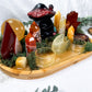 Creativity & Vitality Bamboo Tray | Golden Healer Sphere with Carnelian, Lemon Quartz & Aventurine Altar