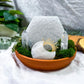 White Reset Selenite & Clear Quartz Altar | Energy Cleansing, Clarity & Reset Setup with Incense & Tealight