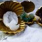 Gilded Shell Crystal Dish | Crystal Seashell Altar Dish for Healing, Calm, Intuition & Abundance