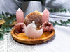 Pink Amethyst & Rose Quartz Tealight Holder | Crystal Flower Vase Altar Decor | Self Love Ritual Tray | 5.5 Inch