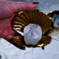 Gilded Shell Crystal Dish | Crystal Seashell Altar Dish for Healing, Calm, Intuition & Abundance
