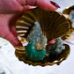 Gilded Shell Crystal Dish | Crystal Seashell Altar Dish for Healing, Calm, Intuition & Abundance