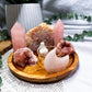 Pink Amethyst & Rose Quartz Tealight Holder | Crystal Flower Vase Altar Decor | Self Love Ritual Tray | 5.5 Inch