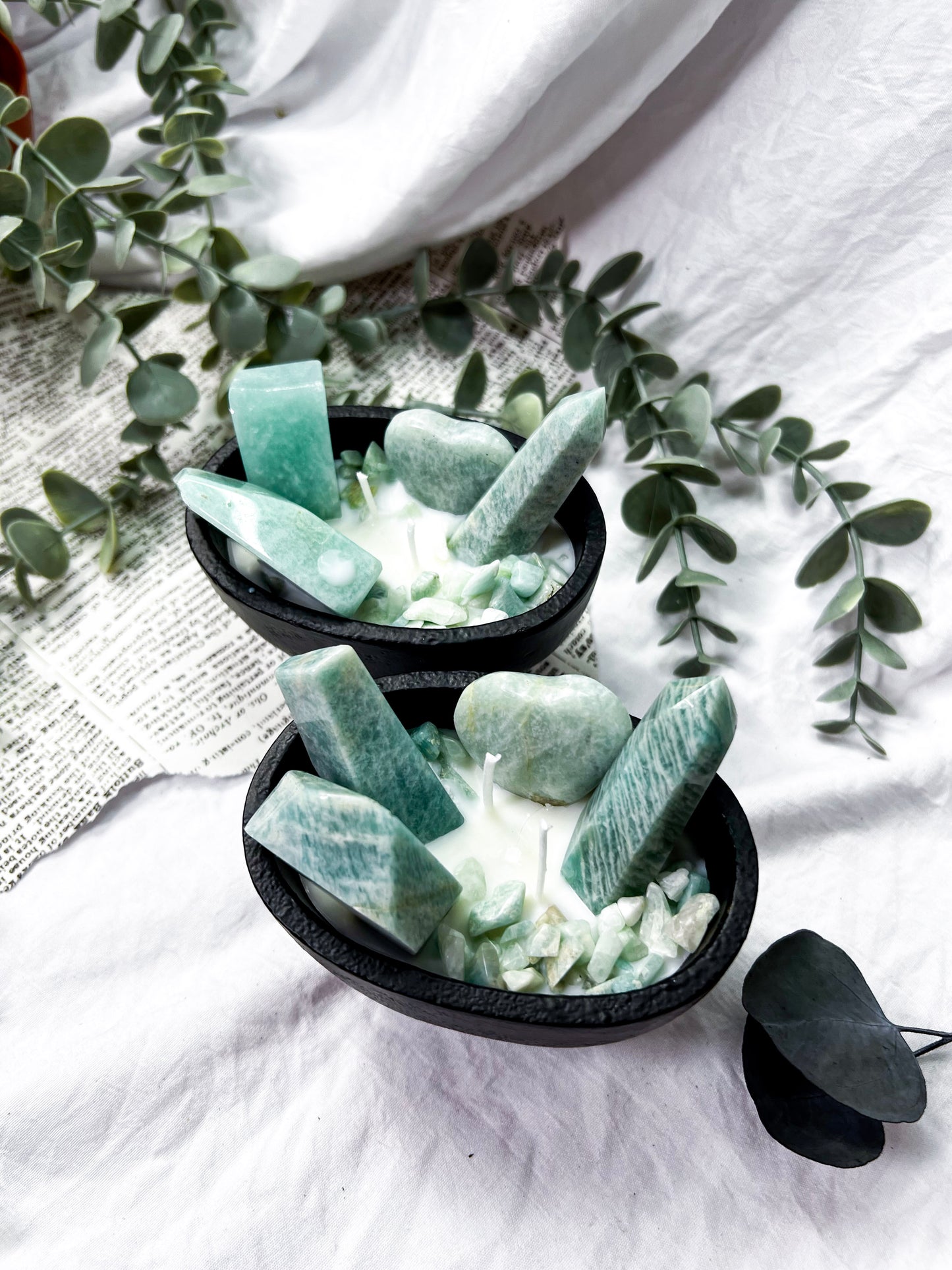 Amazonite Fortune | Medium Cauldron Candle