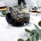 Nightshade Ritual Bowl | Onyx Moon, Silver Luna Moth, and Protective Herbal Blend