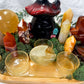 Creativity & Vitality Bamboo Tray | Golden Healer Sphere with Carnelian, Lemon Quartz & Aventurine Altar