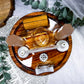 Selenite Mini Altar | Zodiac Tarot Display with Double Flower Vases & Tealight Holder | Crystal Ritual Tray