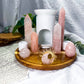 Rose Sanctuary | Rose Quartz Crystal Altar with Oil Burner, Incense Holder and Candle Holders