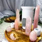 Rose Sanctuary | Rose Quartz Crystal Altar with Oil Burner, Incense Holder and Candle Holders