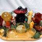 Creativity & Vitality Bamboo Tray | Golden Healer Sphere with Carnelian, Lemon Quartz & Aventurine Altar