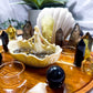 Smoky Quartz & Citrine Crystal Altar | Triple Tealight Altar with Removable Shell Oil Burner & Goddess Offering Bowl