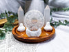 Selenite Mini Altar | Zodiac Tarot Display with Double Flower Vases & Tealight Holder | Crystal Ritual Tray