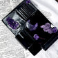 Shadow and Insight Ceramic Altar | Black 5x7 with Amethyst, Lepidolite Snake and Flower Vase