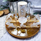 Clear Quartz Crystal Altar | Moon Oil Burner, Four Tealight Holders, Double Chime Holders & Offering Bowl