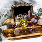 Love & Healing Acacia Tray | Rose Quartz Sphere with Angelite, Amethyst & Clear Quartz Altar