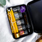 Mini Travel Altar Tin | Portable Witchcraft Kit with Herbs, Oil, Candles, Divination Coin, and Amethyst