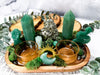 Green Aventurine and Pyrite Altar for Abundance and Growth | Wooden Mini Altar with Moss, Gold Accents, and Crystal Goddess