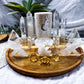 Clear Quartz Crystal Altar | Moon Oil Burner, Four Tealight Holders, Double Chime Holders & Offering Bowl