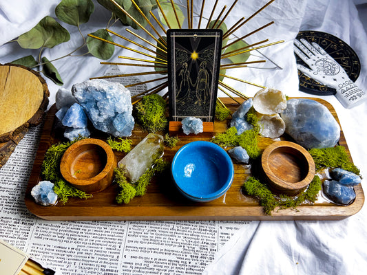 Sunburst Serenity Altar | Candle + Incense Holder