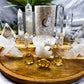 Clear Quartz Crystal Altar | Moon Oil Burner, Four Tealight Holders, Double Chime Holders & Offering Bowl