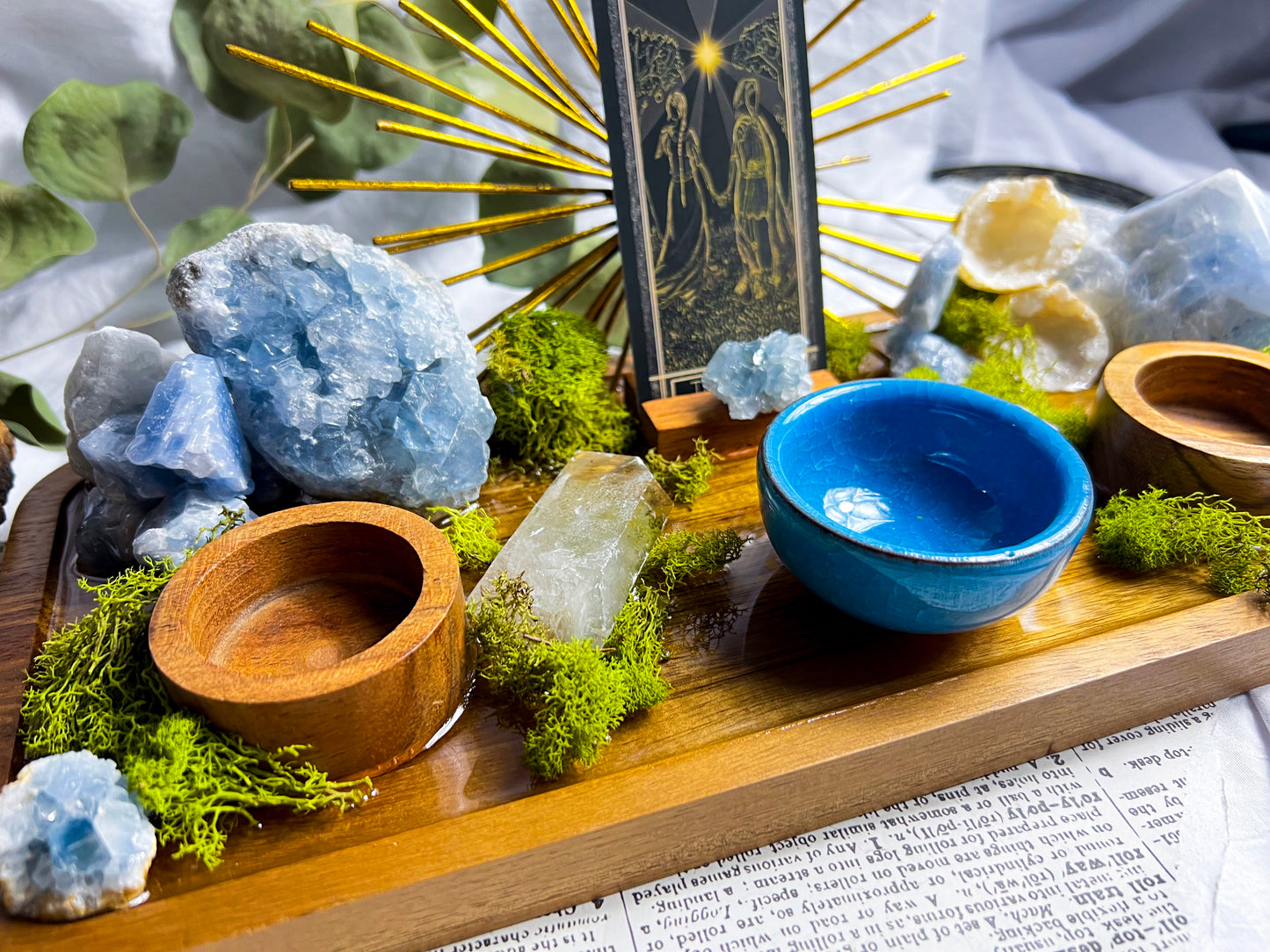 Sunburst Serenity Altar | Candle + Incense Holder