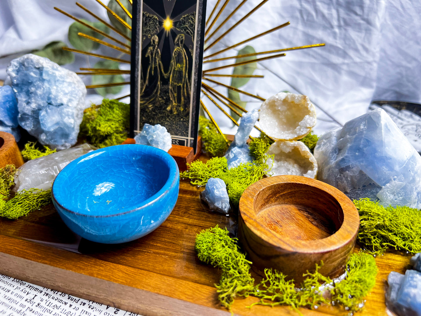 Sunburst Serenity Altar | Candle + Incense Holder