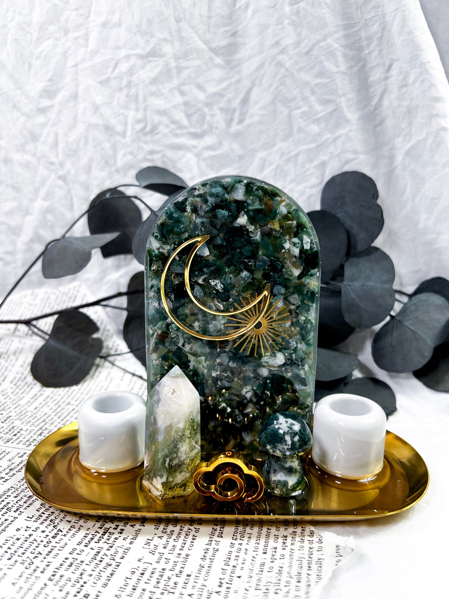 Mossy Arch | Candle + Incense Altar