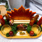 Carnelian & Golden Healer Crystal Altar | Double Tealight, Tarot, Incense Holder & Lotus Altar