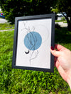 Tranquility + Faith Art | 6x9 Framed Original Celestial Drawing