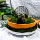 Earth Read Moss Agate & Pyrite Tarot Altar | Grounded Divination Setup with Chime & Tealight Holders