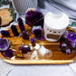 Amethyst Crystal Altar | Moon Phase Oil Burner, Tealight Holder & Incense Holder