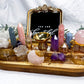 Love & Healing Acacia Tray | Rose Quartz Sphere with Angelite, Amethyst & Clear Quartz Altar