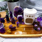 Amethyst Crystal Altar | Moon Phase Oil Burner, Tealight Holder & Incense Holder