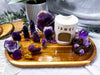 Amethyst Crystal Altar | Moon Phase Oil Burner, Tealight Holder & Incense Holder