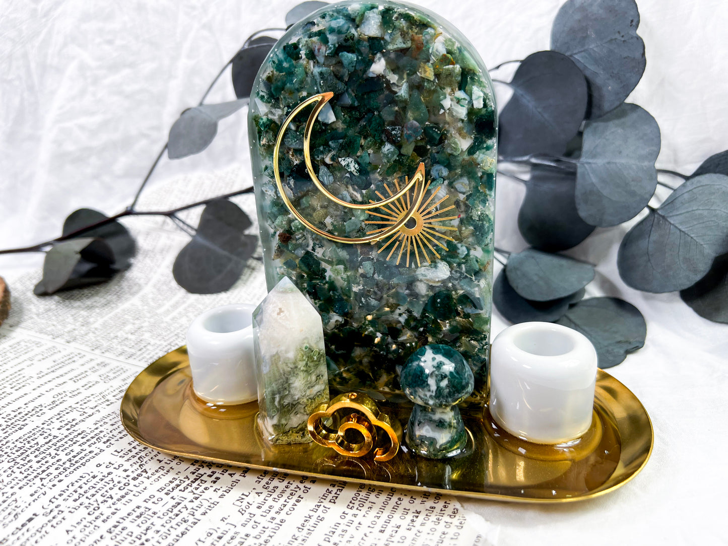 Mossy Arch | Candle + Incense Altar