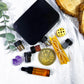 Mini Travel Altar Tin | Portable Witchcraft Kit with Herbs, Oil, Candles, Divination Coin, and Amethyst