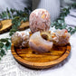 Flower Agate Mini Altar | Double Chime Candle & Incense Holder | Crystal Ritual Tray | Growth & New Beginnings