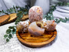 Flower Agate Mini Altar | Double Chime Candle & Incense Holder | Crystal Ritual Tray | Growth & New Beginnings