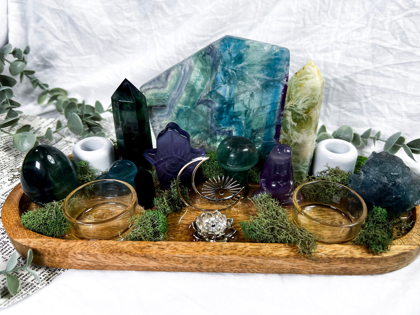 Fluorite Anchor | Mango Wood Altar