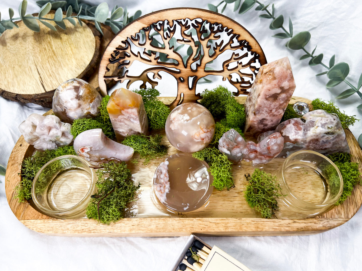 Frosted Petals | Mango Wood Altar