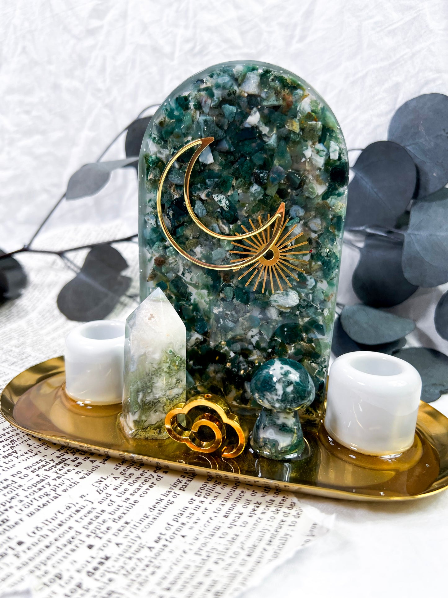 Mossy Arch | Candle + Incense Altar