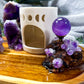 Amethyst Crystal Altar | Moon Phase Oil Burner, Tealight Holder & Incense Holder