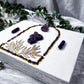 Veiled Truths: Amethyst and Lepidolite Handmade Journal for Intuition, Shadow Work, and Spiritual Reflection