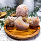 Flower Agate Mini Altar | Double Chime Candle & Incense Holder | Crystal Ritual Tray | Growth & New Beginnings