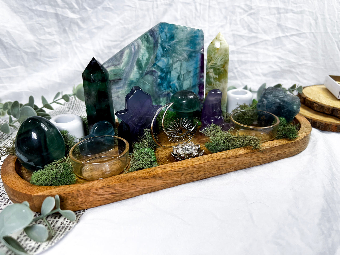 Fluorite Anchor | Mango Wood Altar