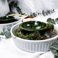 Earth Altar Offering Bowl | Nephrite Jade, Moss Agate, Herbs, and Gold Flakes in Ceramic Base