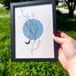 Tranquility + Faith Art | 6x9 Framed Original Celestial Drawing
