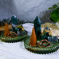 Moss Agate Ring Holder | Crystal Jewelry Dish for Growth, Grounding & Abundance