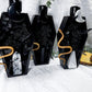 Coffin Wall Hanging Altars | Wooden Witchcraft Decor with Crystal Towers, Moons, Candle Holder, and Snake